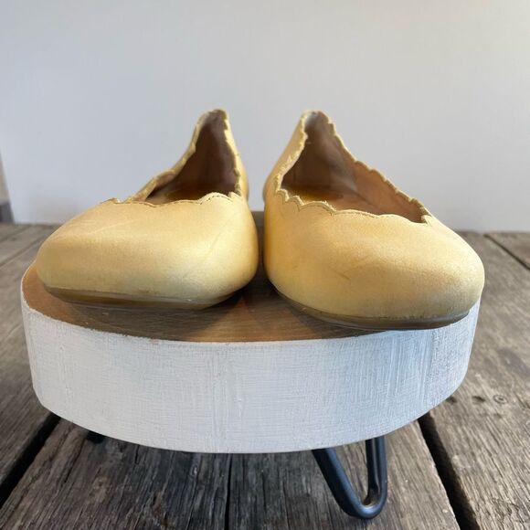 Born Yellow Leather Slip On Flats Size 8M EUC - Picture 4 of 7